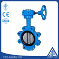 Worm gear clamping type metal hard seal butterfly valve